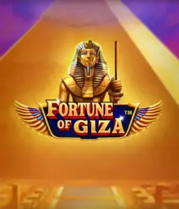 Uncover the ancient world of the Fortune of Giza game by Pragmatic Play, highlighting a majestic depiction of a Pharaoh before the iconic pyramid backdrop. This graphic conveys the richness of Egyptian history, great for fans of Egyptian-themed slots, providing a thrilling adventure.